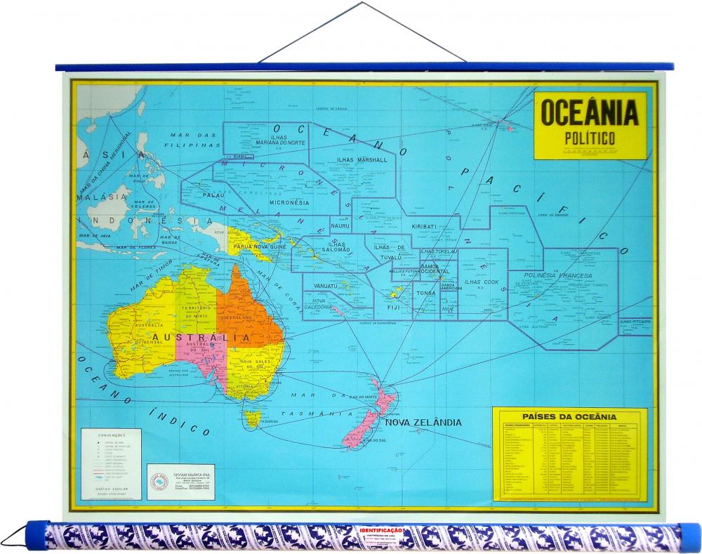 Oceania Político - Embalagem unipak 