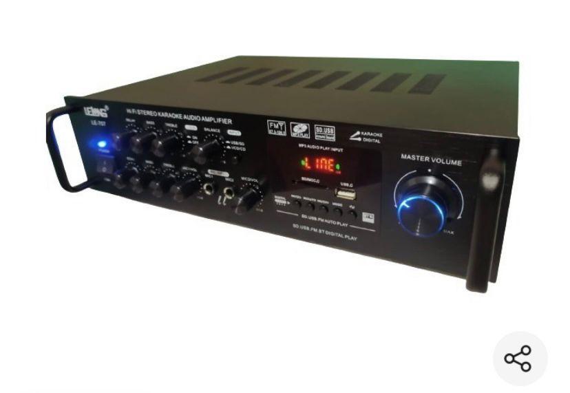 Amplificador/receiver Som Bluetooth Bivolt Mp3 Stereo Le 707