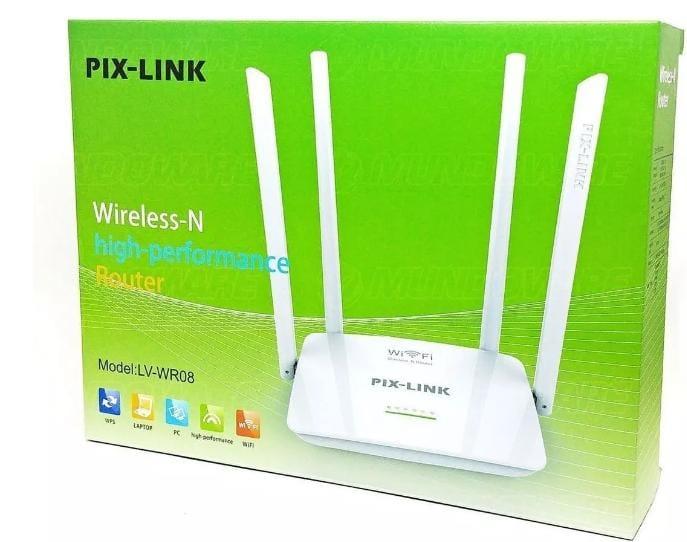 Roteador Wireless 4 Antenas Rede Sem Fio Wi-fi Pix-link Wr08